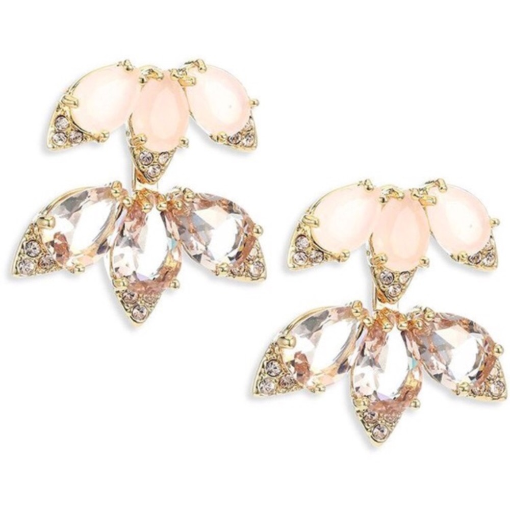 Kate Spade Blushing Bloom Ear Jackets NWT